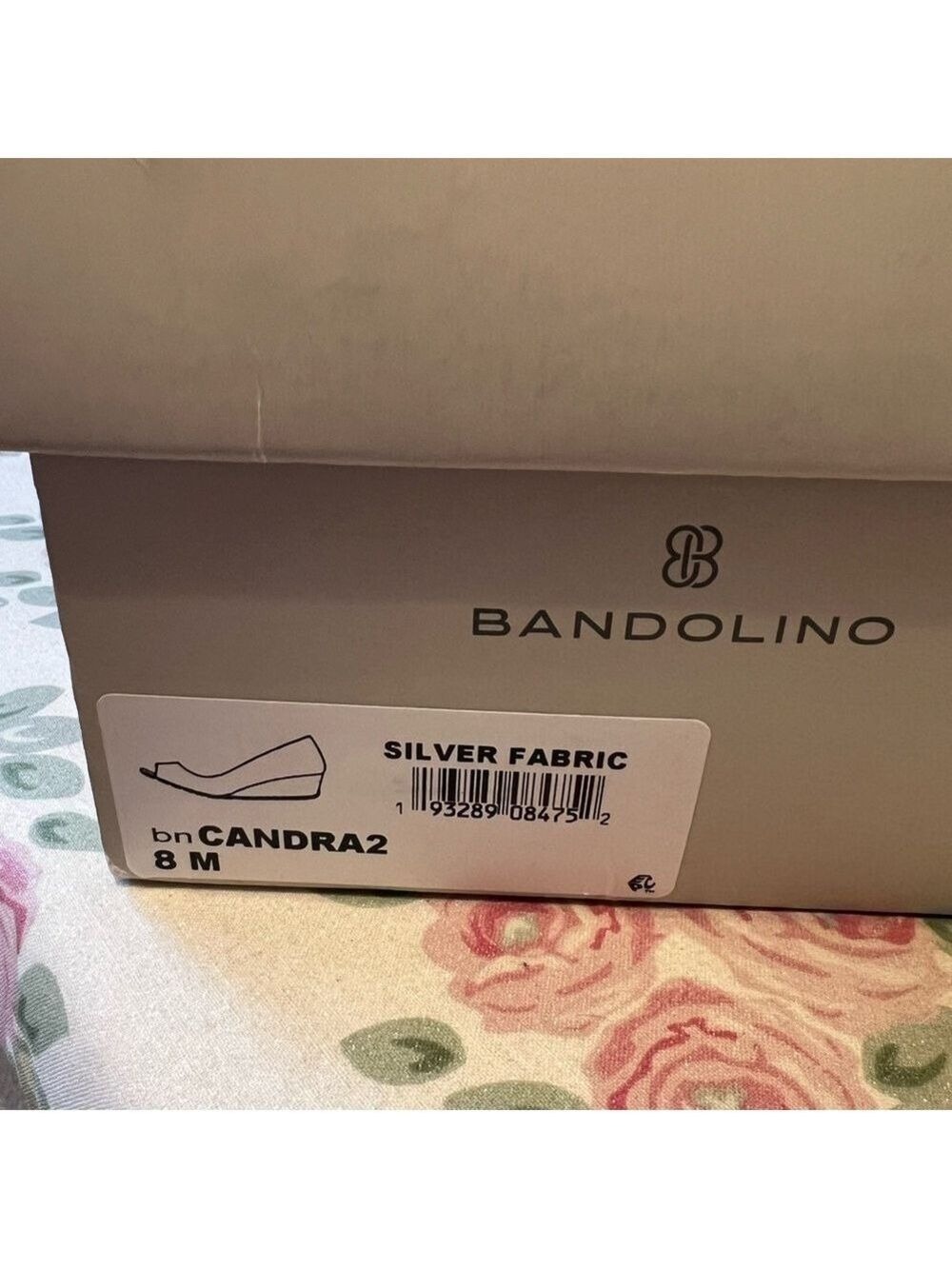 Bandolino Women's Candra Peep Toe Wedge Dress Pumps 8M Silver - Picture 5 of 8